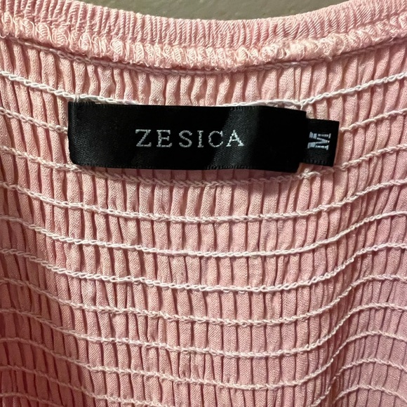 Zesica Pink Lace Trim Dress Size Medium - Picture 4 of 6